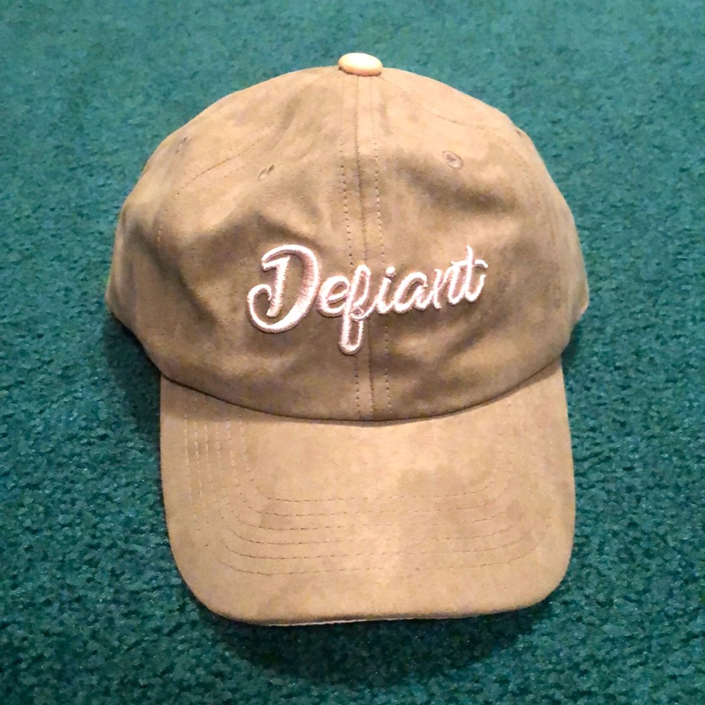 Green suede Defiant cap